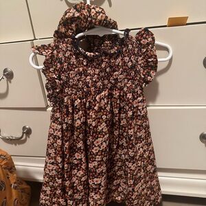 Pink Chicken Floral Ruffle Dress